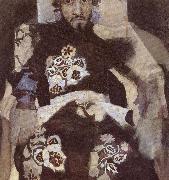 Mikhail Vrubel Portrait of a Man in period costume china oil painting artist